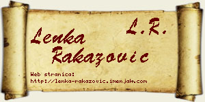 Lenka Rakazović vizit kartica